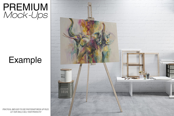 Easel with Canvas - Many Sizes in Print Mockups - product preview 20