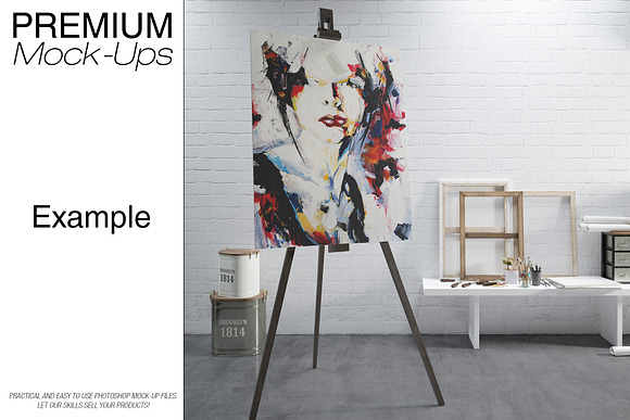 Easel with Canvas - Many Sizes in Print Mockups - product preview 21