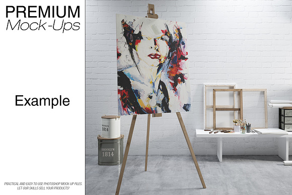 Easel with Canvas - Many Sizes in Print Mockups - product preview 22