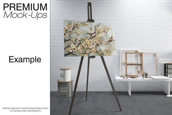 Easel with Canvas - Many Sizes in Print Mockups - product preview 24