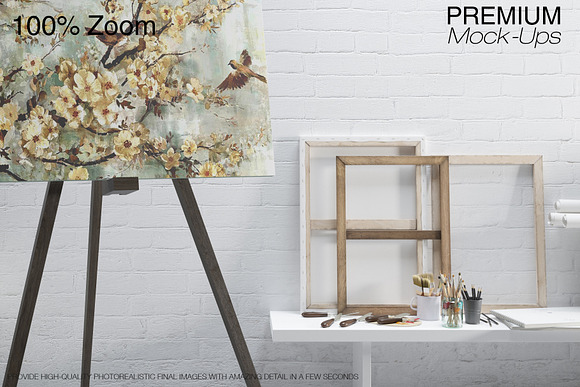 Easel with Canvas - Many Sizes in Print Mockups - product preview 27