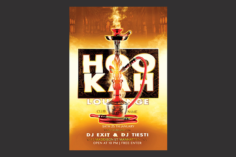 Hookah Flyer in Flyer Templates - product preview 8
