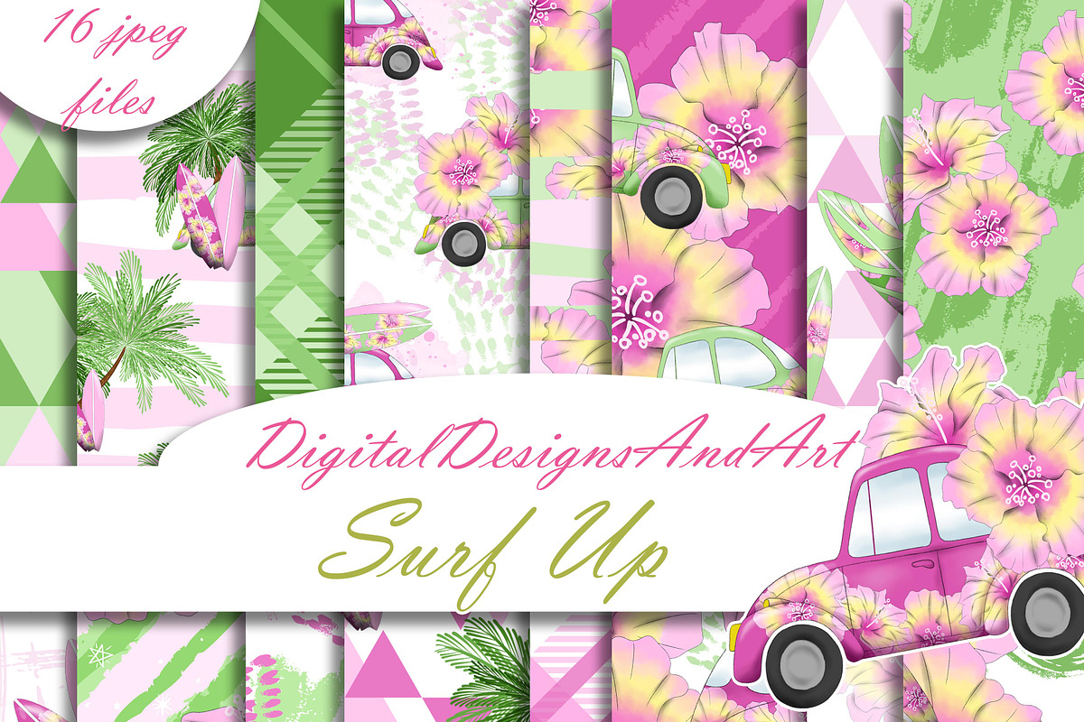 Surf digital paper in Patterns - product preview 8