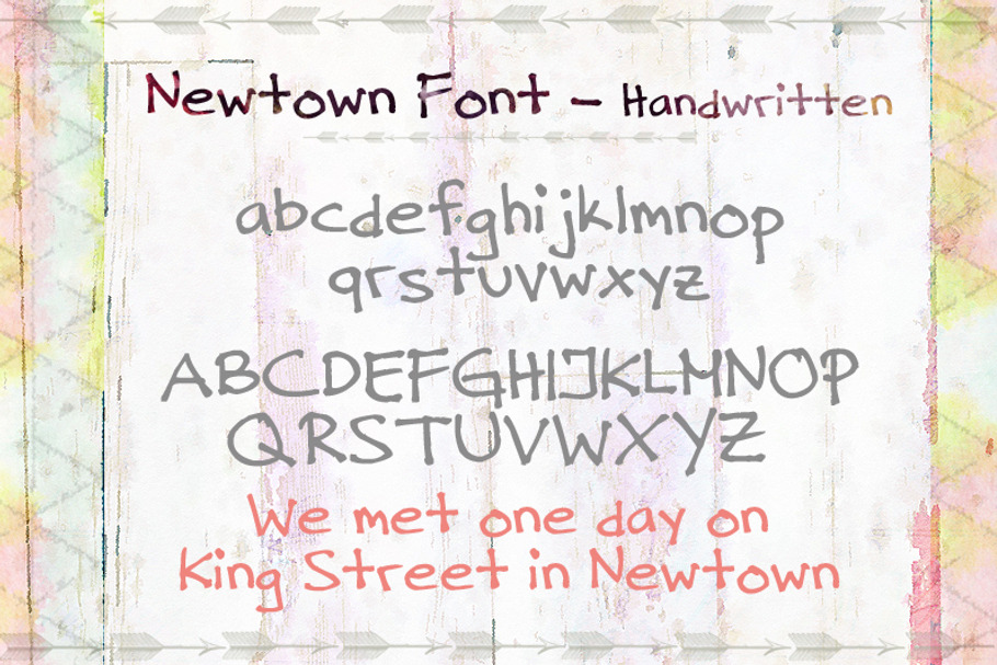 Newtown Handwritten Font in Script Fonts - product preview 8