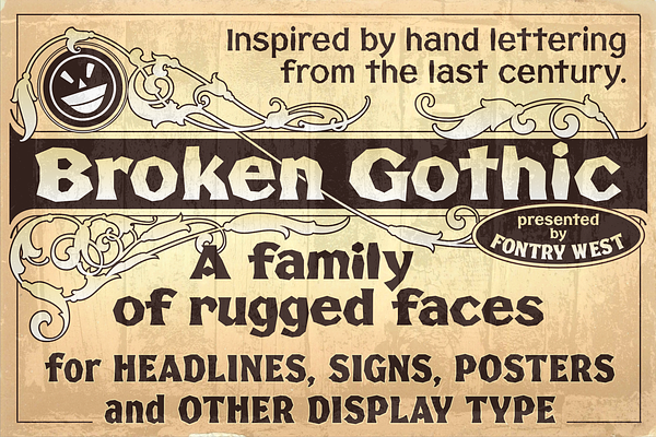 FHA Broken Gothic Family