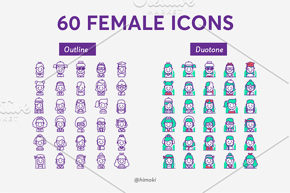120 avatar icons-Full version in Graphics - product preview 2