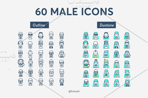 120 avatar icons-Full version in Graphics - product preview 4