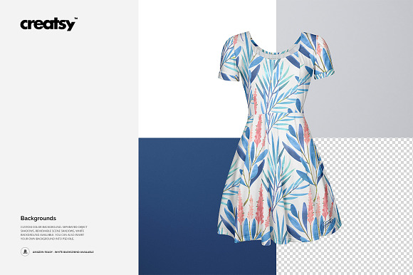 Wavy Dress Mockup Set in Product Mockups - product preview 6