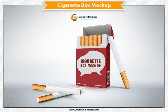 Cigarette Box Mockup in Product Mockups - product preview 1