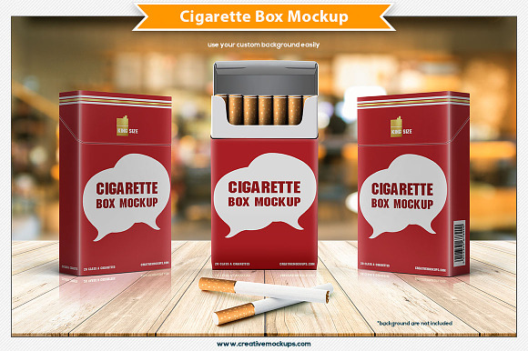 Cigarette Box Mockup in Product Mockups - product preview 3