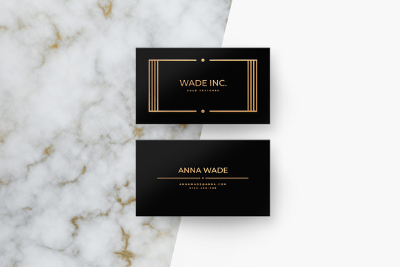 6 Art Deco Business Cards in Business Card Templates - product preview 1