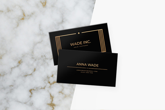 6 Art Deco Business Cards in Business Card Templates - product preview 2