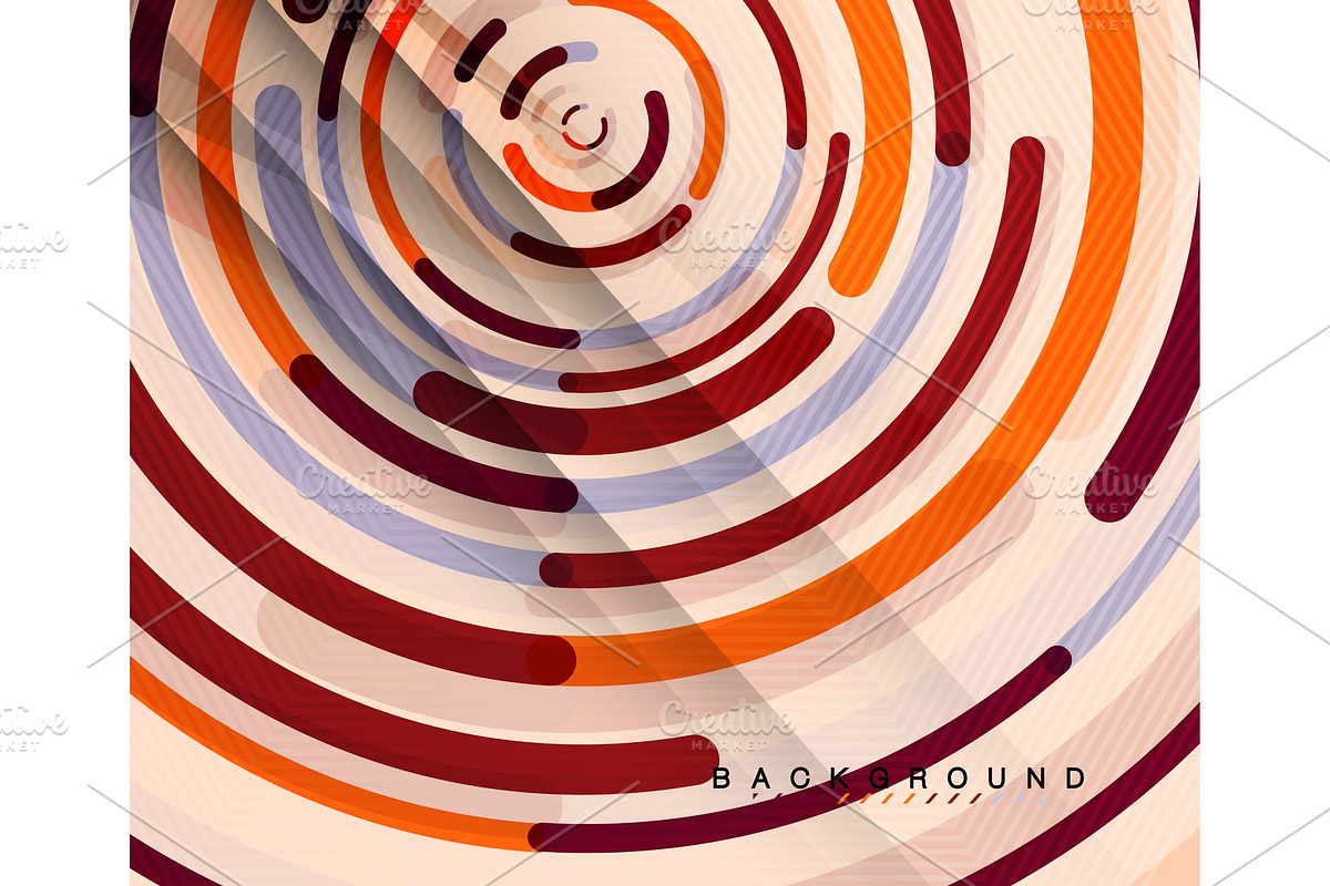 Circular lines, circles, geometric abstract background in Textures - product preview 8