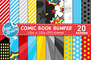 Comic book digital scrapbook paper
