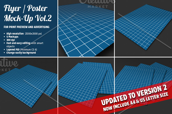 Flyer Mock-Ups Vol.2 - A4 & US size in Print Mockups - product preview 4