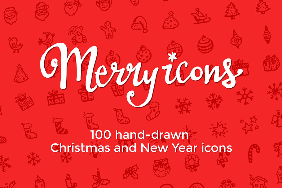 Merry Icons: 100 Christmas icons in Christmas Icons - product preview 8