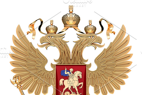 Coat of arms of Russia with eagle