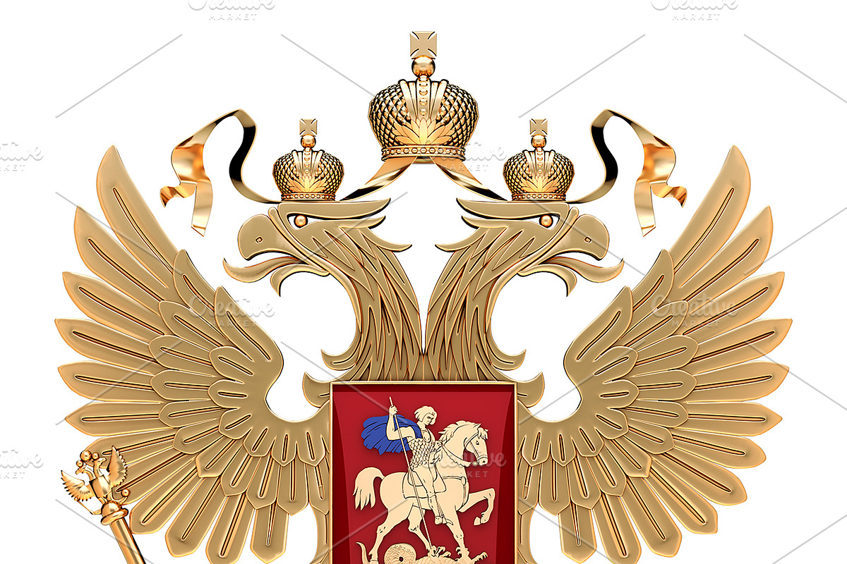 Coat of arms of Russia with eagle in Objects - product preview 8