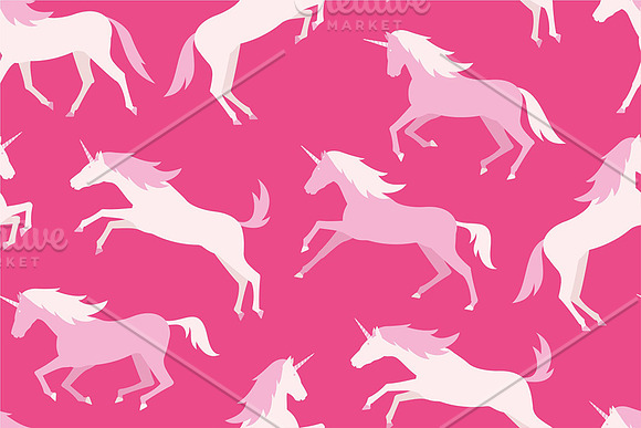 Seamless pattern with Unicorns in Patterns - product preview 1