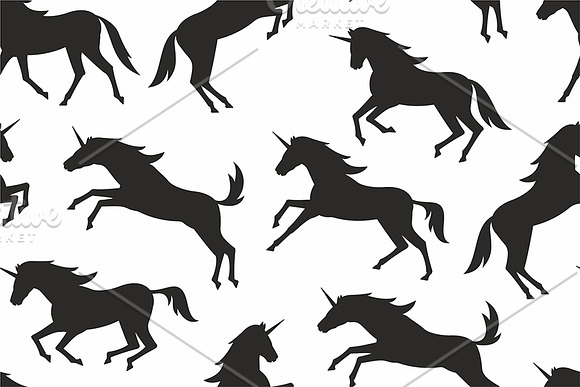Seamless pattern with Unicorns in Patterns - product preview 4