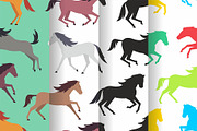 Seamless pattern with Horses