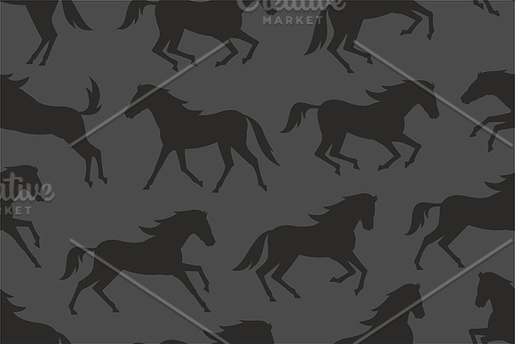 Seamless pattern with Horses in Patterns - product preview 5