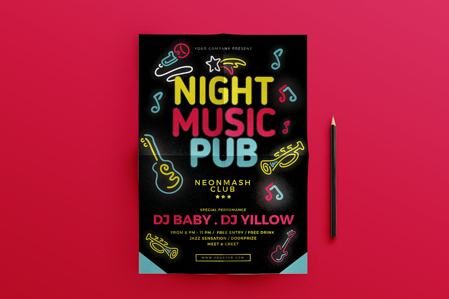Night Music Pub Flyer
