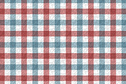 Red and blue textured tartan pattern