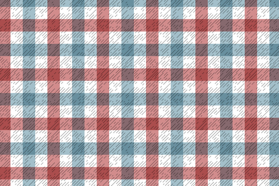 Red and blue textured tartan pattern in Patterns - product preview 8