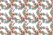Pastel color floral seamless pattern