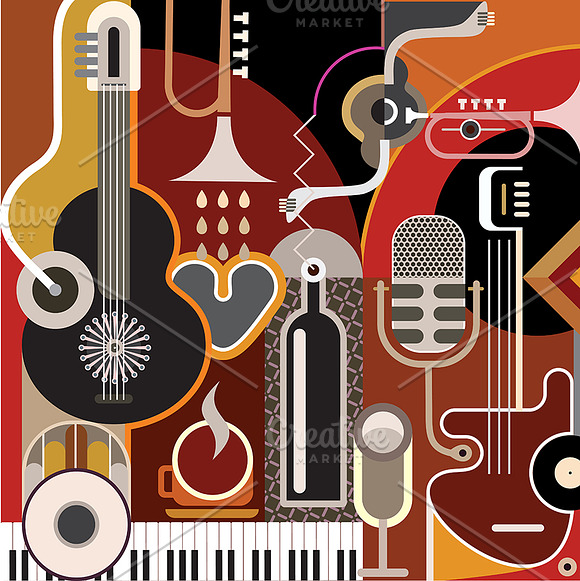 Abstract Music Background in Illustrations - product preview 1
