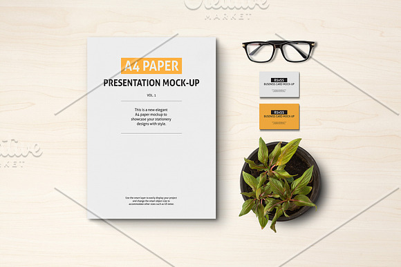 A4 Paper, Poster and Flyer  mock-ups in Print Mockups - product preview 3