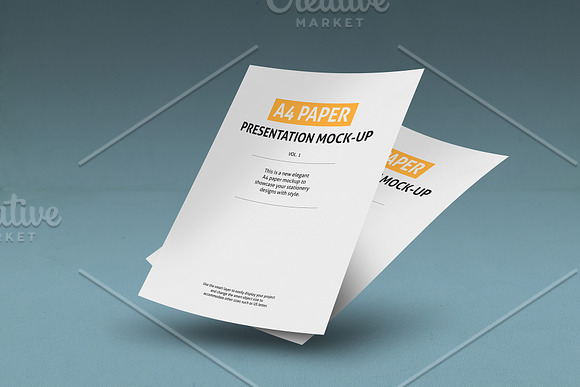 A4 Paper, Poster and Flyer  mock-ups in Print Mockups - product preview 4