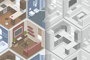 pattern with isometric rooms