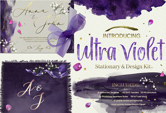 Ultraviolet Stationery & Design Kit in Illustrations - product preview 4