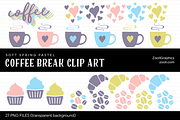 Coffee Break Pastel Clip Art