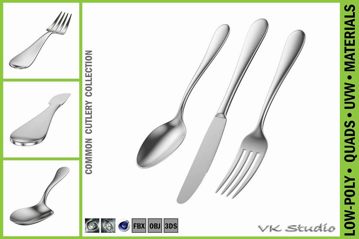 Dessert Knife Fork Spoon Cutlery in Appliances - product preview 8