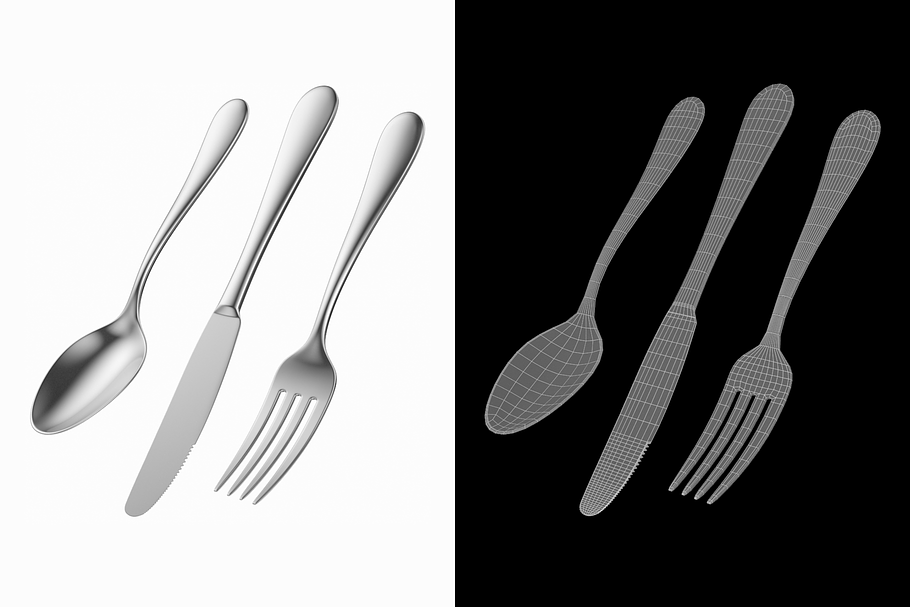 Dessert Knife Fork Spoon Cutlery in Appliances - product preview 1