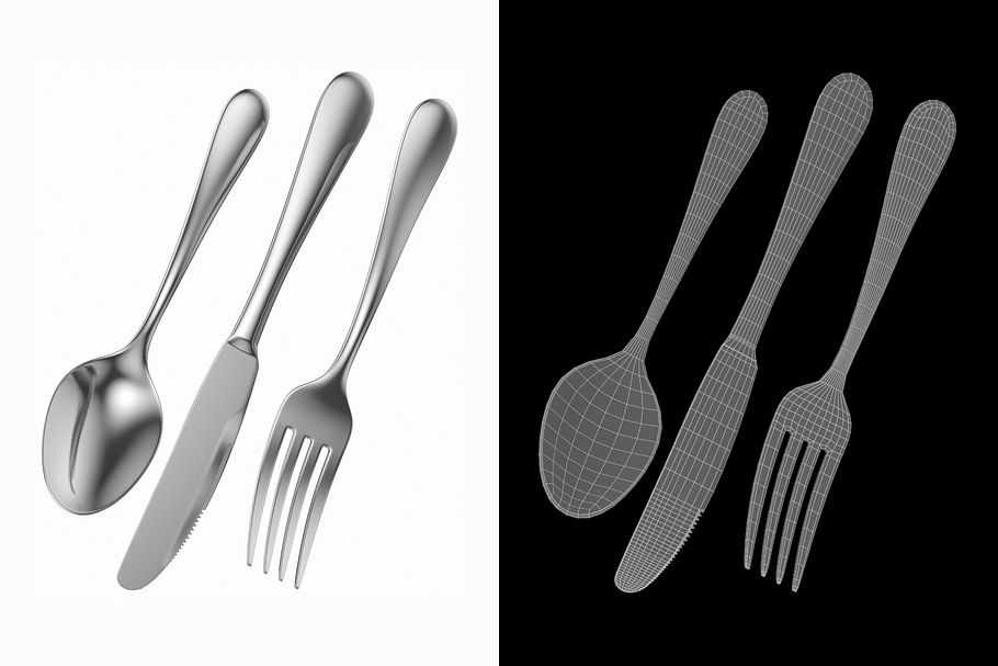Dessert Knife Fork Spoon Cutlery in Appliances - product preview 2