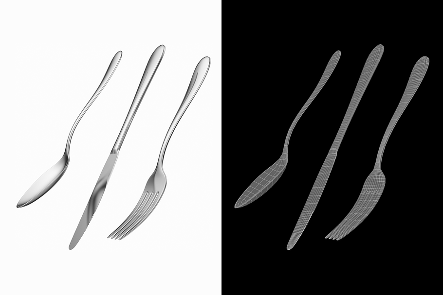Dessert Knife Fork Spoon Cutlery in Appliances - product preview 3