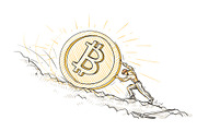 Miner pushing bitcoin upward.