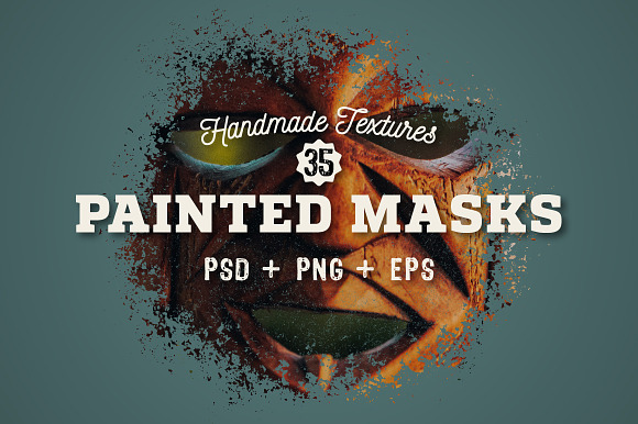 35 Hand Painted Masks in Textures - product preview 5