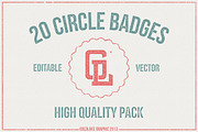 20 Circle Badges