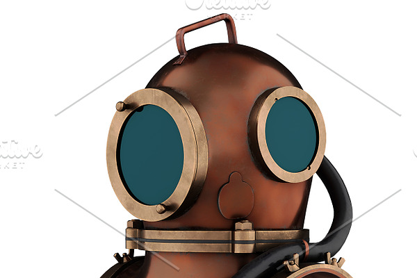 Underwater diving scuba helmet