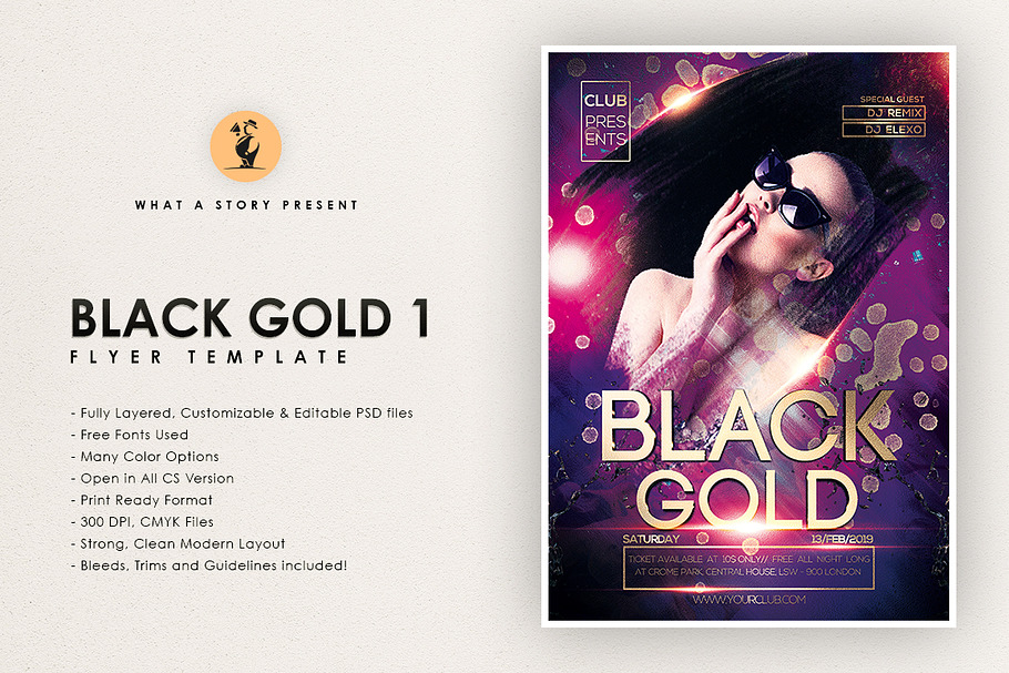 Black Gold 1 in Flyer Templates - product preview 8