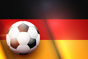 Football ball and Germany Flag