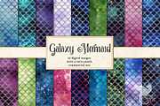 Galaxy Mermaid Digital Paper