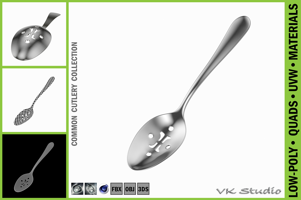 Pierced Serving Spoon Common Cutlery in Appliances - product preview 8