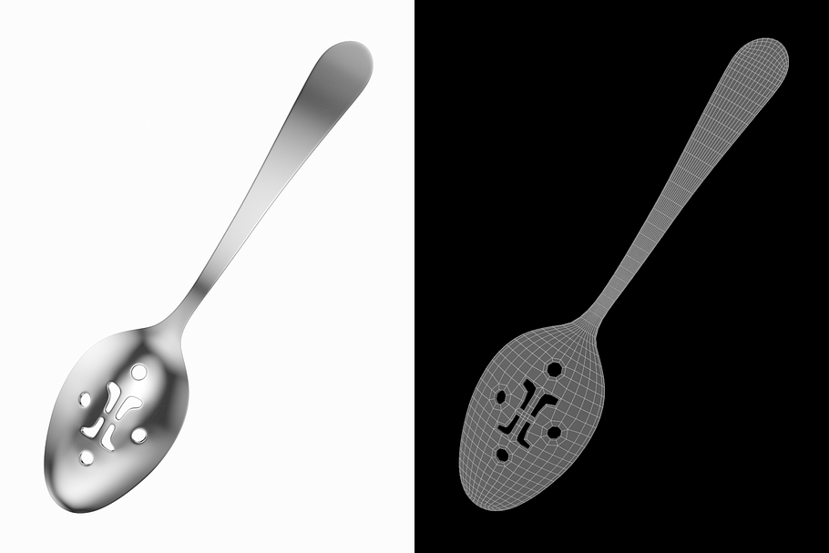 Pierced Serving Spoon Common Cutlery in Appliances - product preview 2