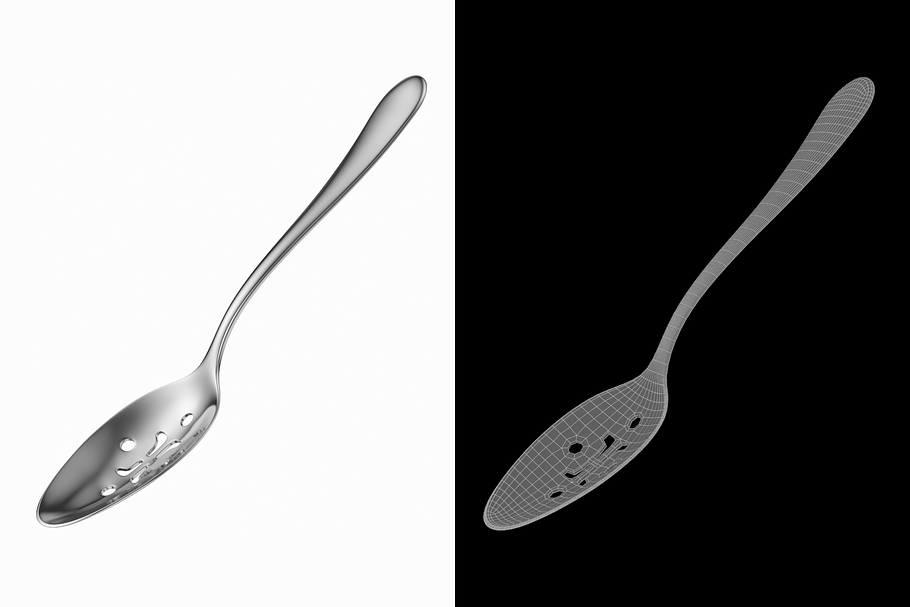 Pierced Serving Spoon Common Cutlery in Appliances - product preview 3